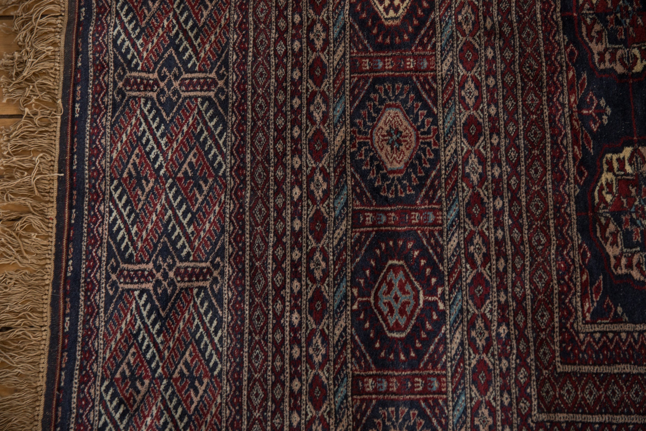 12x12.5 Vintage Fine Bokhara Square Carpet