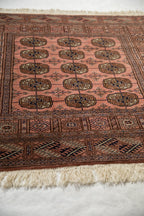 4x4 Vintage Fine Bokhara Square Rug