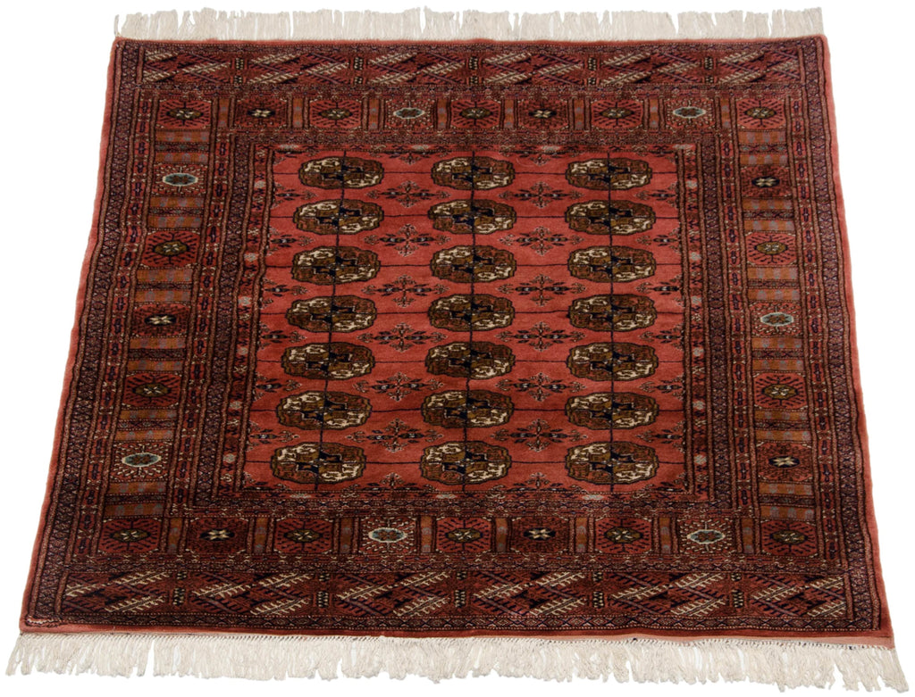 5x5 Vintage Fine Bokhara Square Rug