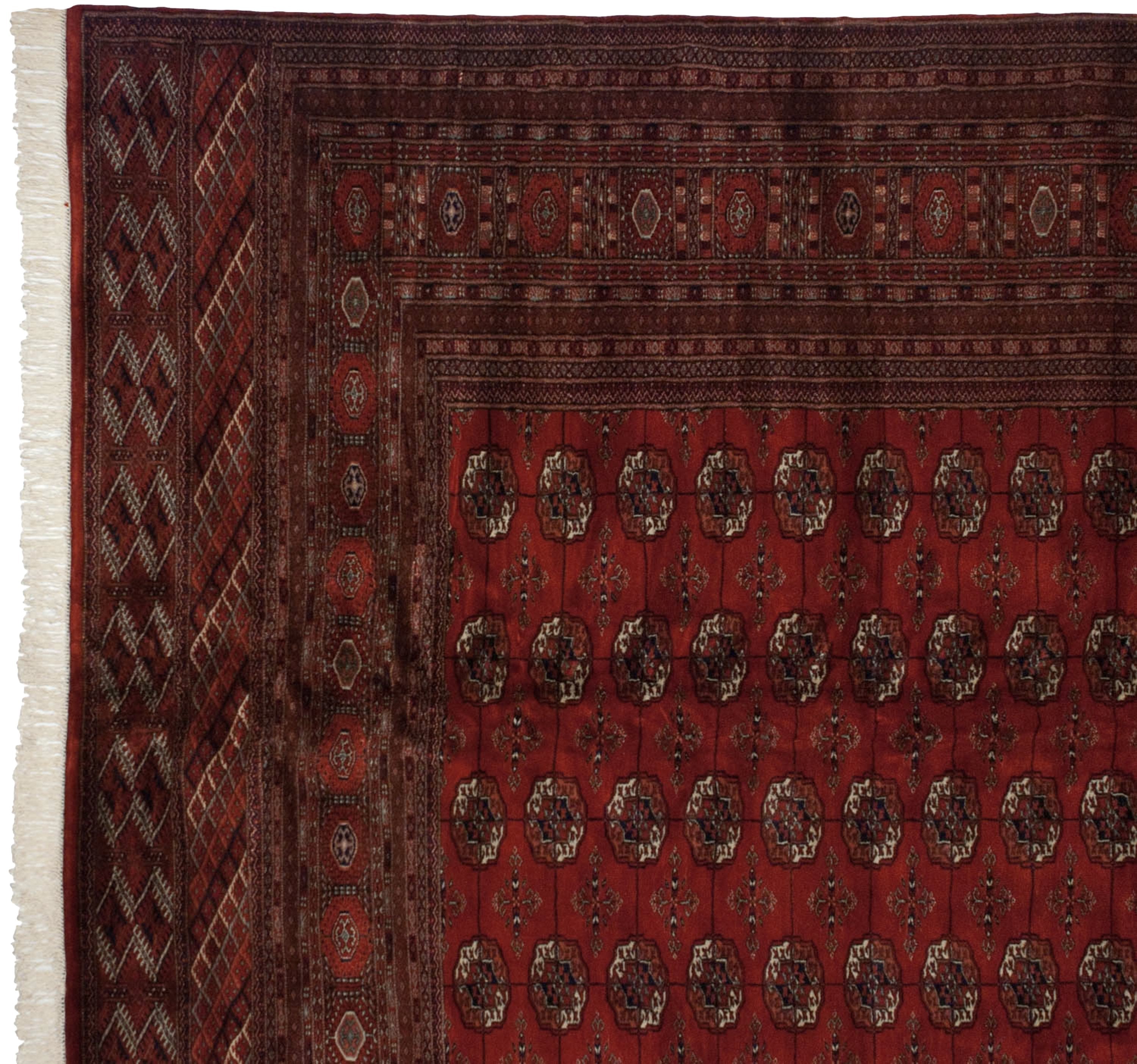 12.5x13 Vintage Fine Bokhara Square Carpet
