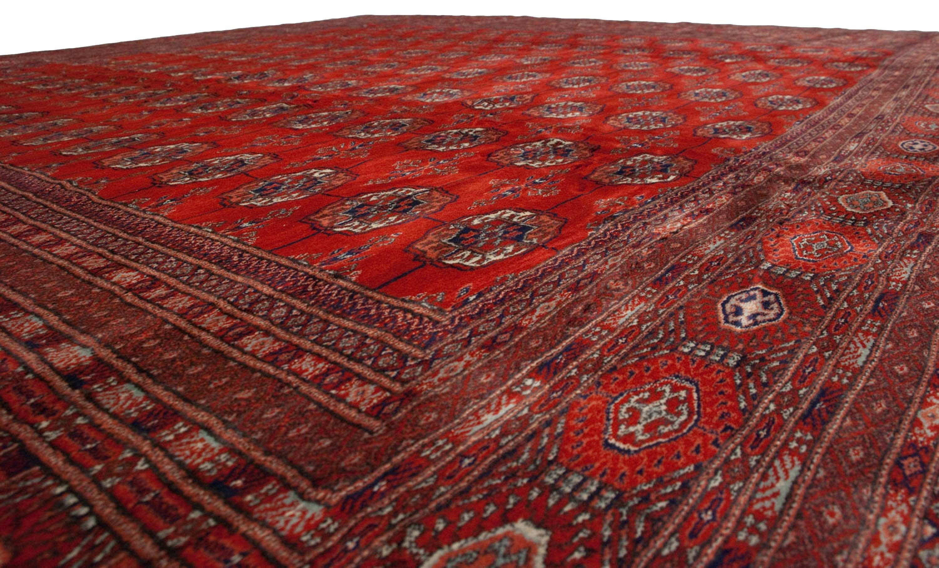 12.5x13 Vintage Fine Bokhara Square Carpet