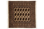 5x5 Vintage Fine Bokhara Square Rug