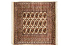 5x5 Vintage Fine Bokhara Square Rug