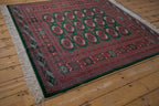 5x5 Vintage Fine Bokhara Square Rug