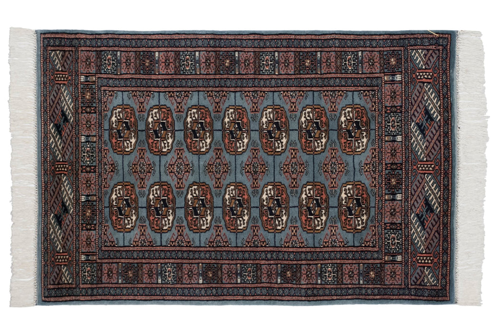 2.5x3 Vintage Fine Bokhara Square Rug
