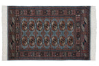 2.5x3 Vintage Fine Bokhara Square Rug