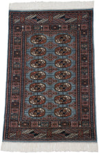 2.5x3 Vintage Fine Bokhara Square Rug