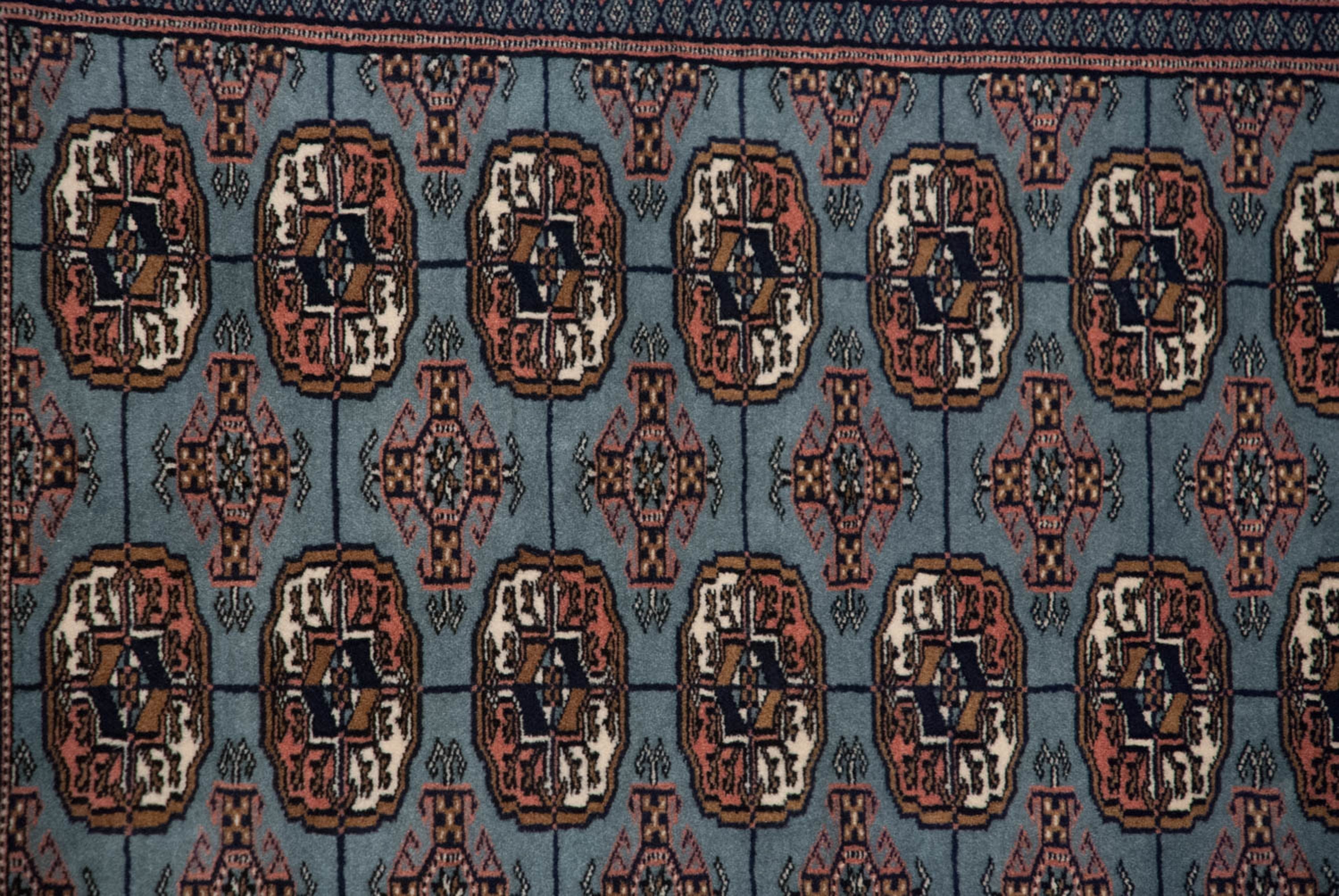 2.5x3 Vintage Fine Bokhara Square Rug