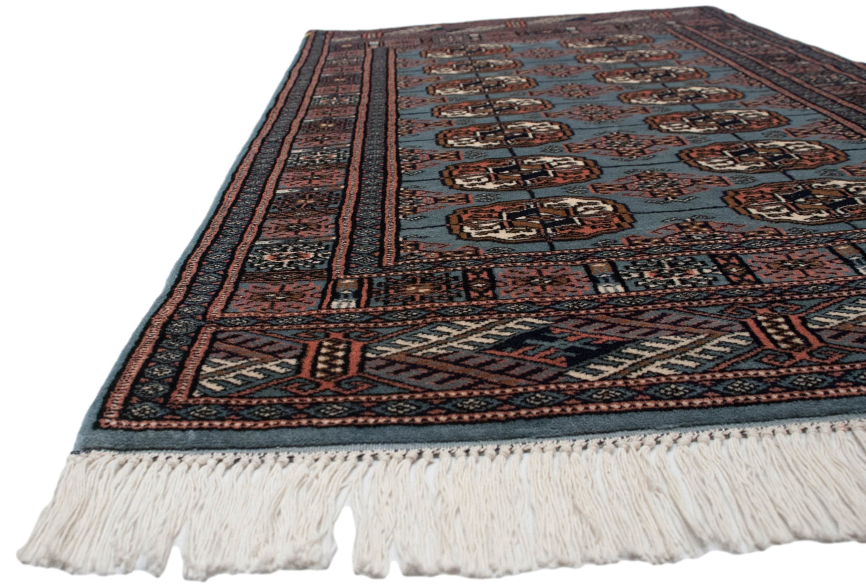 2.5x3 Vintage Fine Bokhara Square Rug