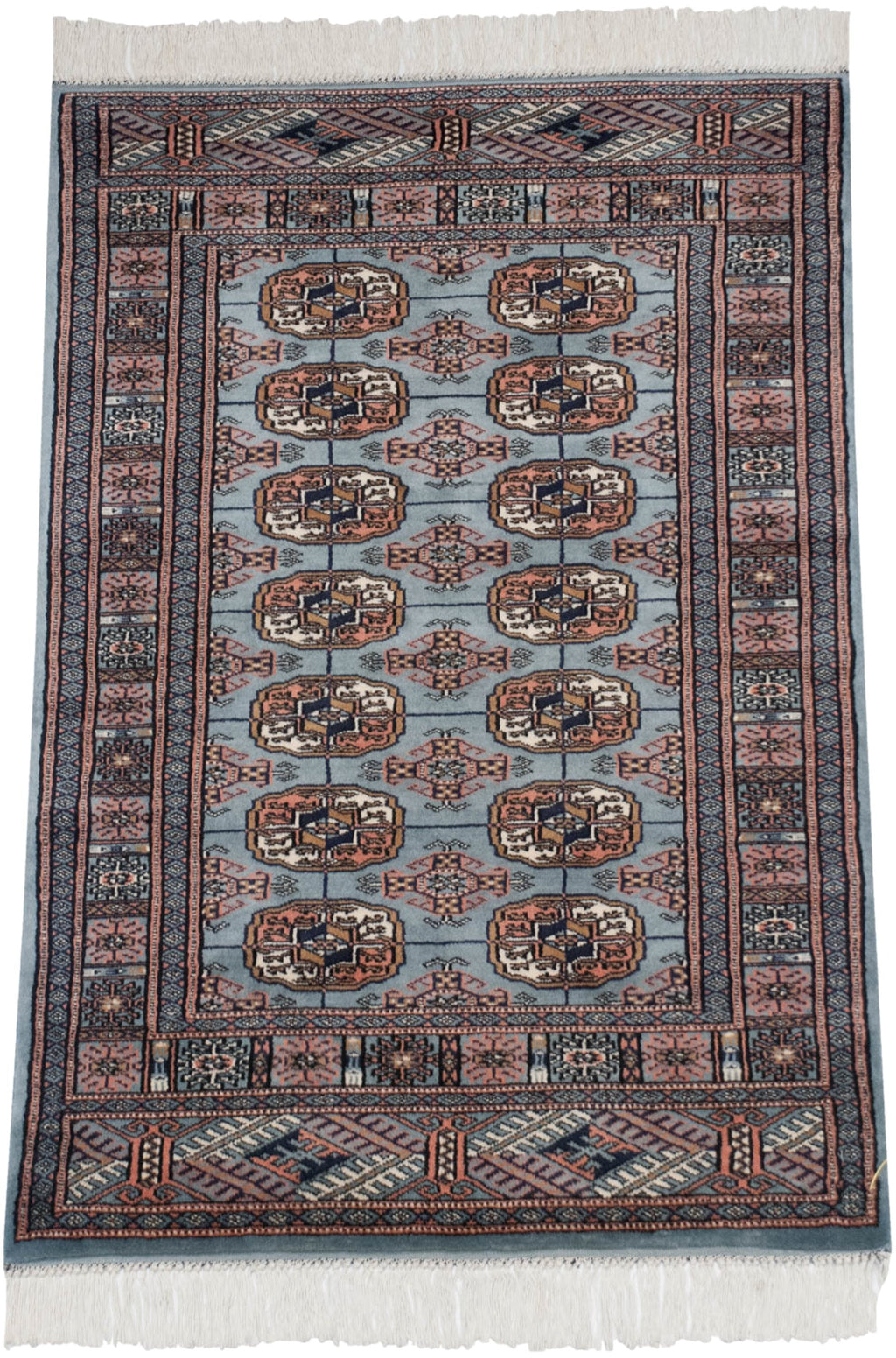 2.5x3 Vintage Fine Bokhara Square Rug