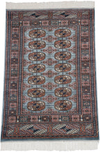 2.5x3 Vintage Fine Bokhara Square Rug