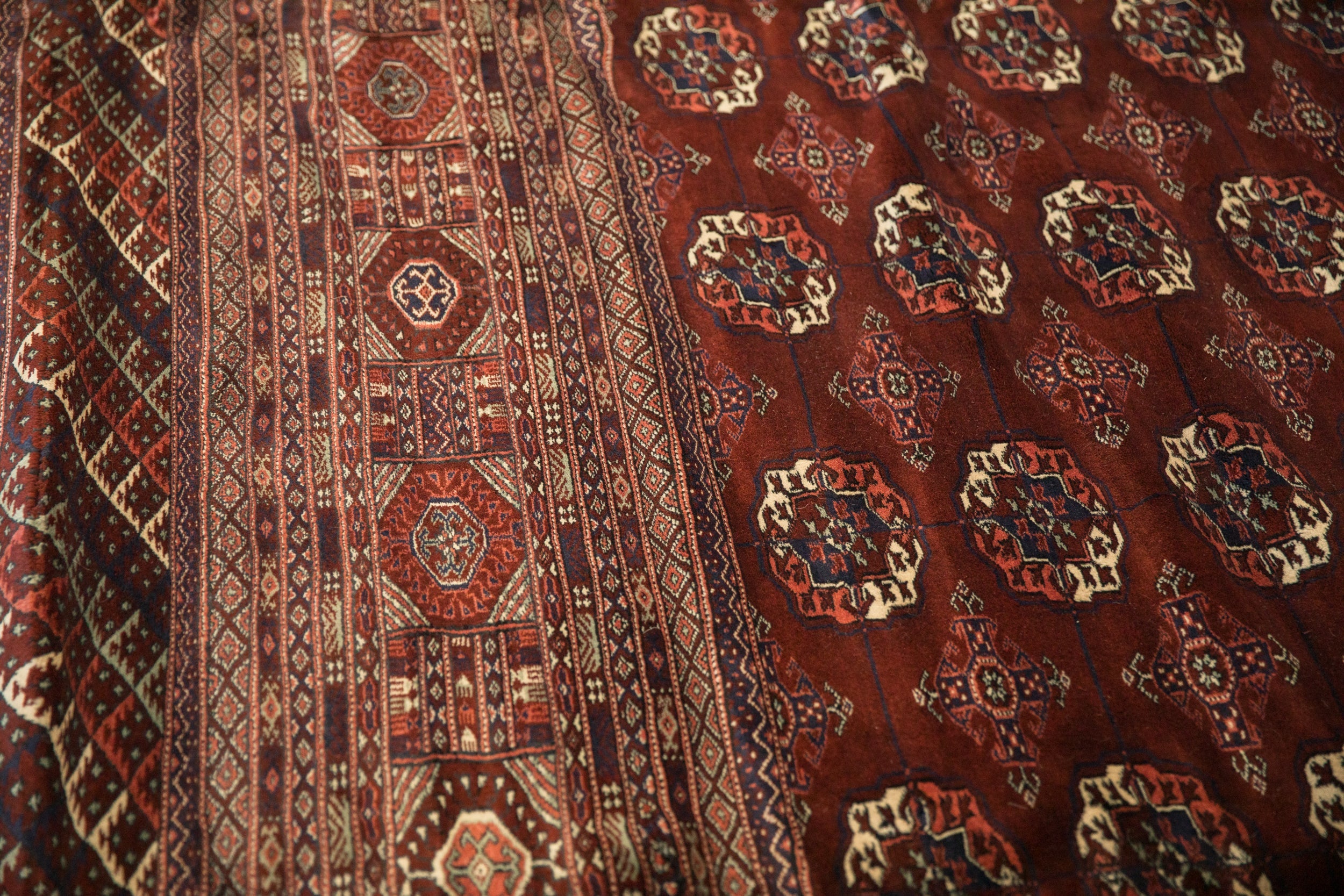 12x14.5 Vintage Fine Bokhara Carpet