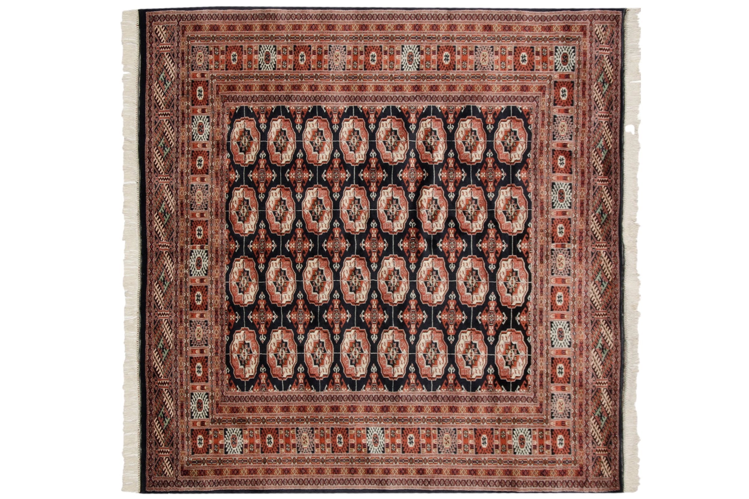 5.5x6 Vintage Fine Bokhara Square Carpet