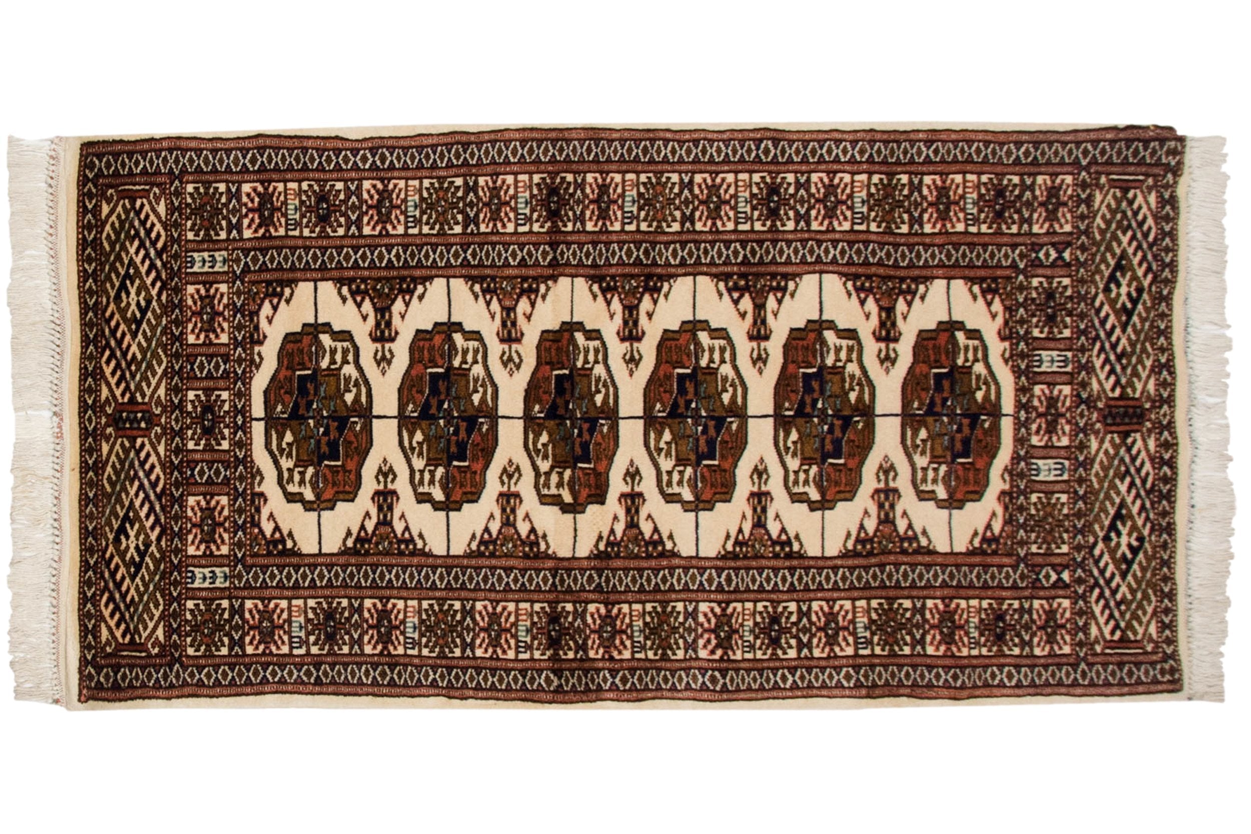 2x4.5 Vintage Fine Bokhara Rug Runner