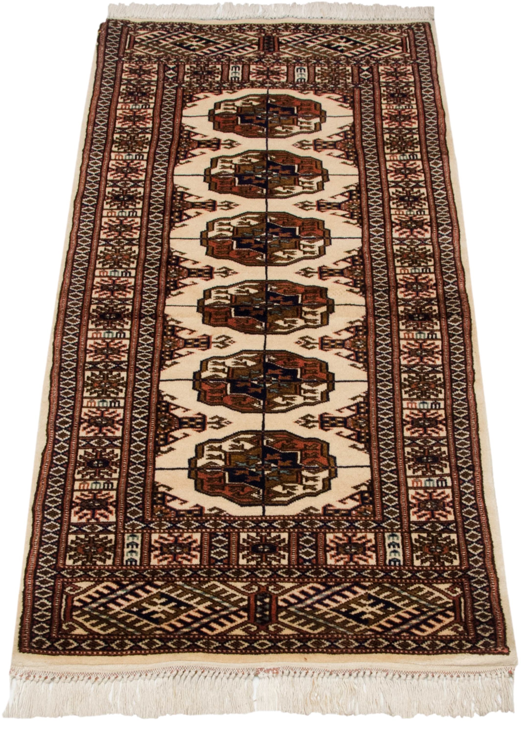 2x4.5 Vintage Fine Bokhara Rug Runner