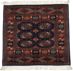 2.5x2.5 Vintage Fine Bokhara Square Rug Mat