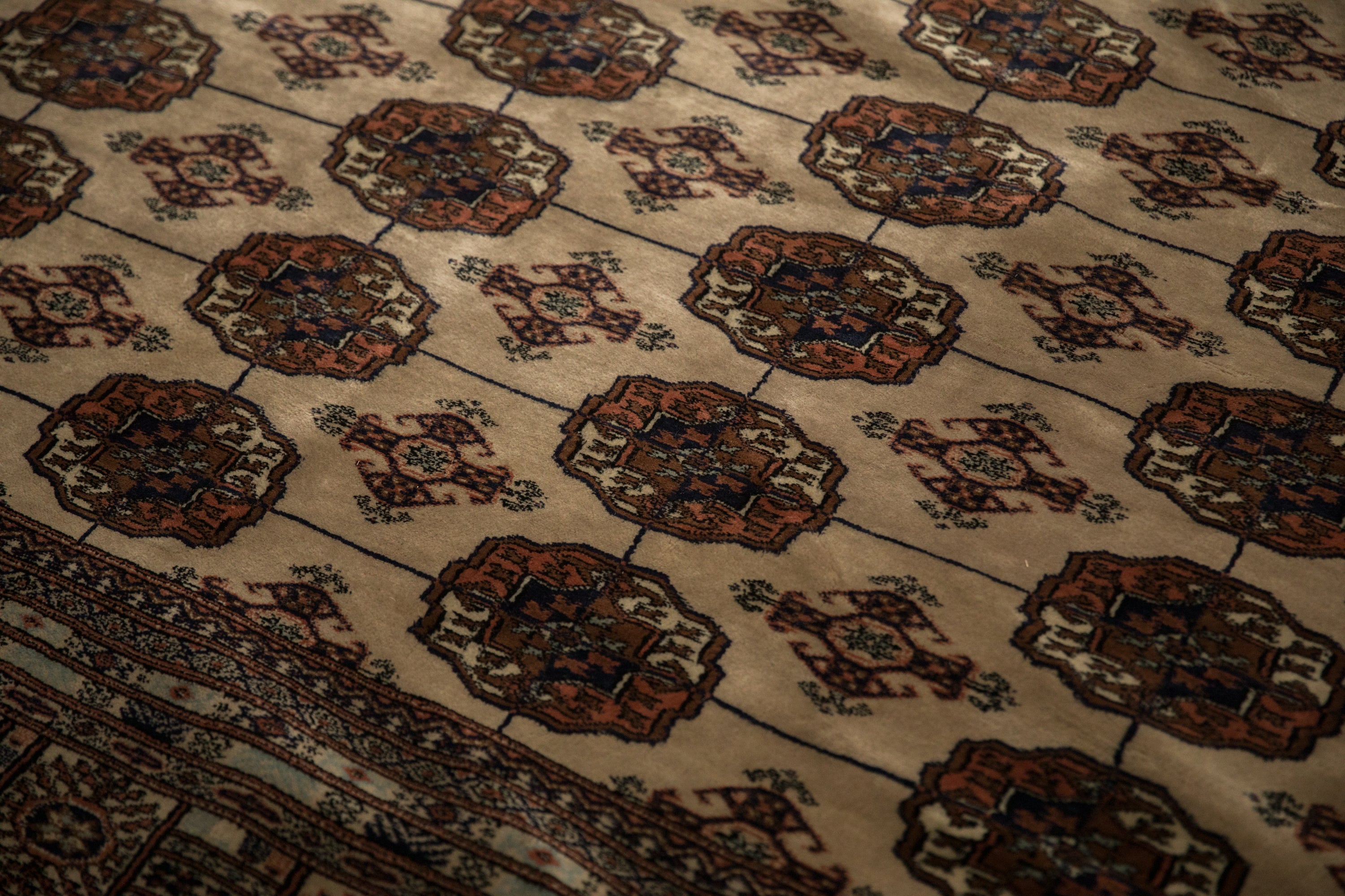 9x12 Vintage Fine Bokhara Carpet