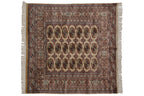 5x5.5 Vintage Fine Bokhara Square Rug