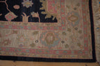 9x12 Vintage Tea Washed Indian Sultanabad Soumac Design Carpet