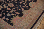 9x12 Vintage Tea Washed Indian Sultanabad Soumac Design Carpet