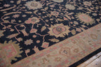 9x12 Vintage Tea Washed Indian Sultanabad Soumac Design Carpet