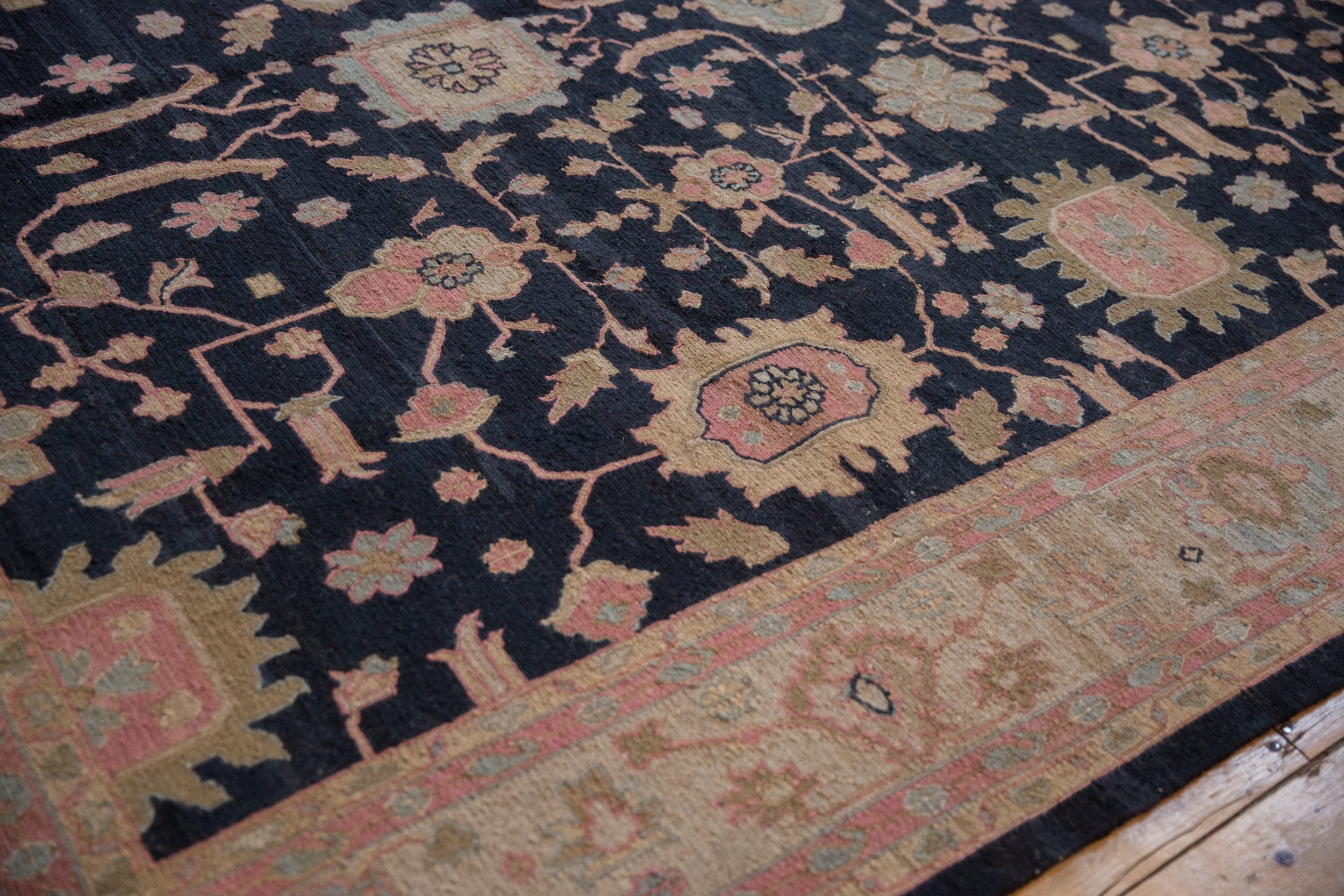 9x12 Vintage Tea Washed Indian Sultanabad Soumac Design Carpet