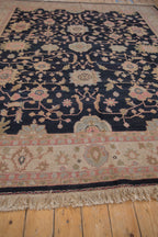 9x12 Vintage Tea Washed Indian Sultanabad Soumac Design Carpet