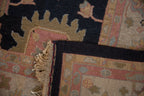 9x12 Vintage Tea Washed Indian Sultanabad Soumac Design Carpet