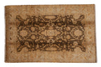 6x9.5 Gold Wash Indian Oushak Design Carpet
