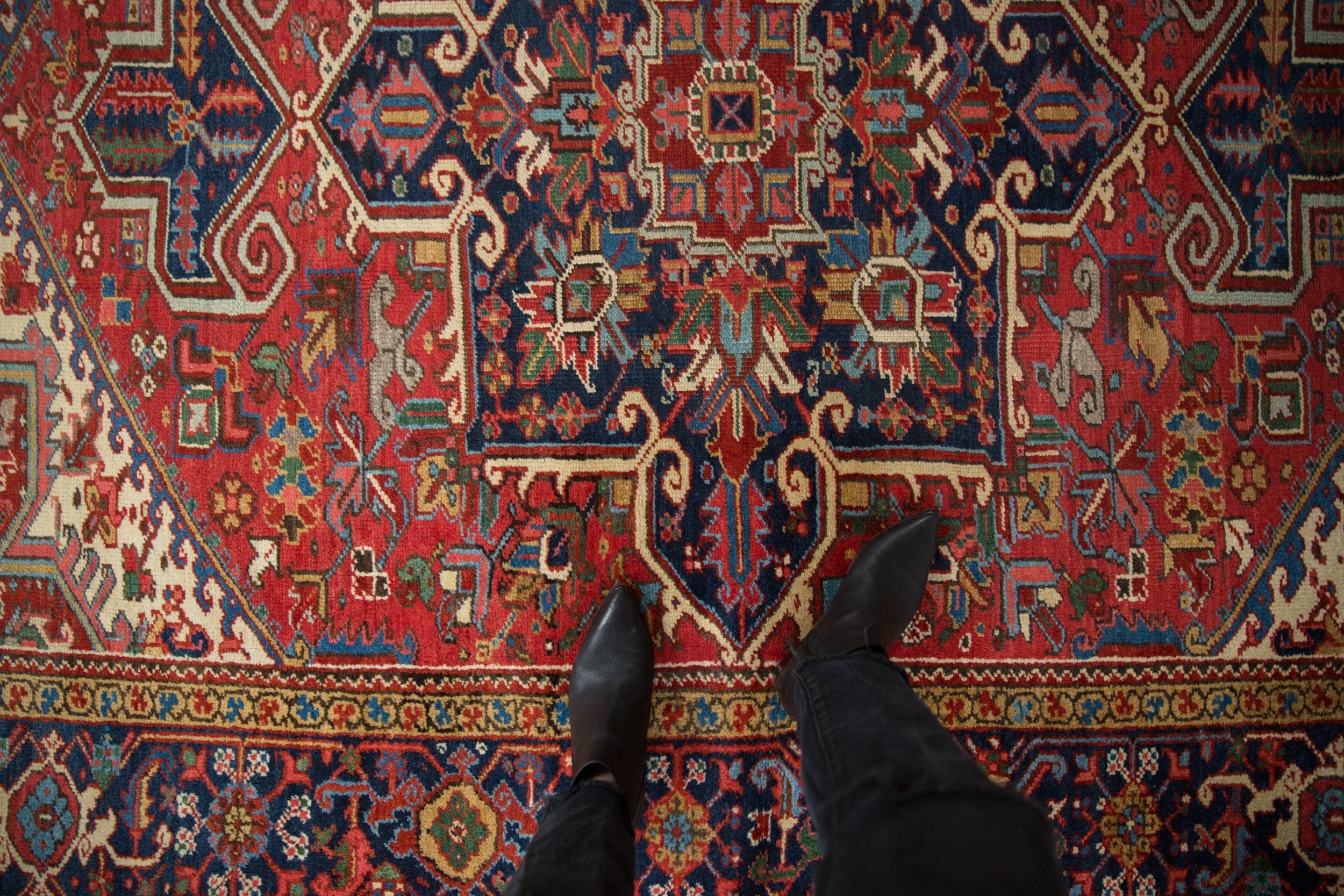 7x9.5 Vintage Heriz Carpet