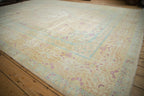 10x14 Vintage Distressed Bulgarian Kerman Design Carpet