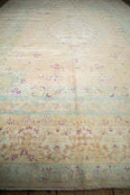 10x14 Vintage Distressed Bulgarian Kerman Design Carpet