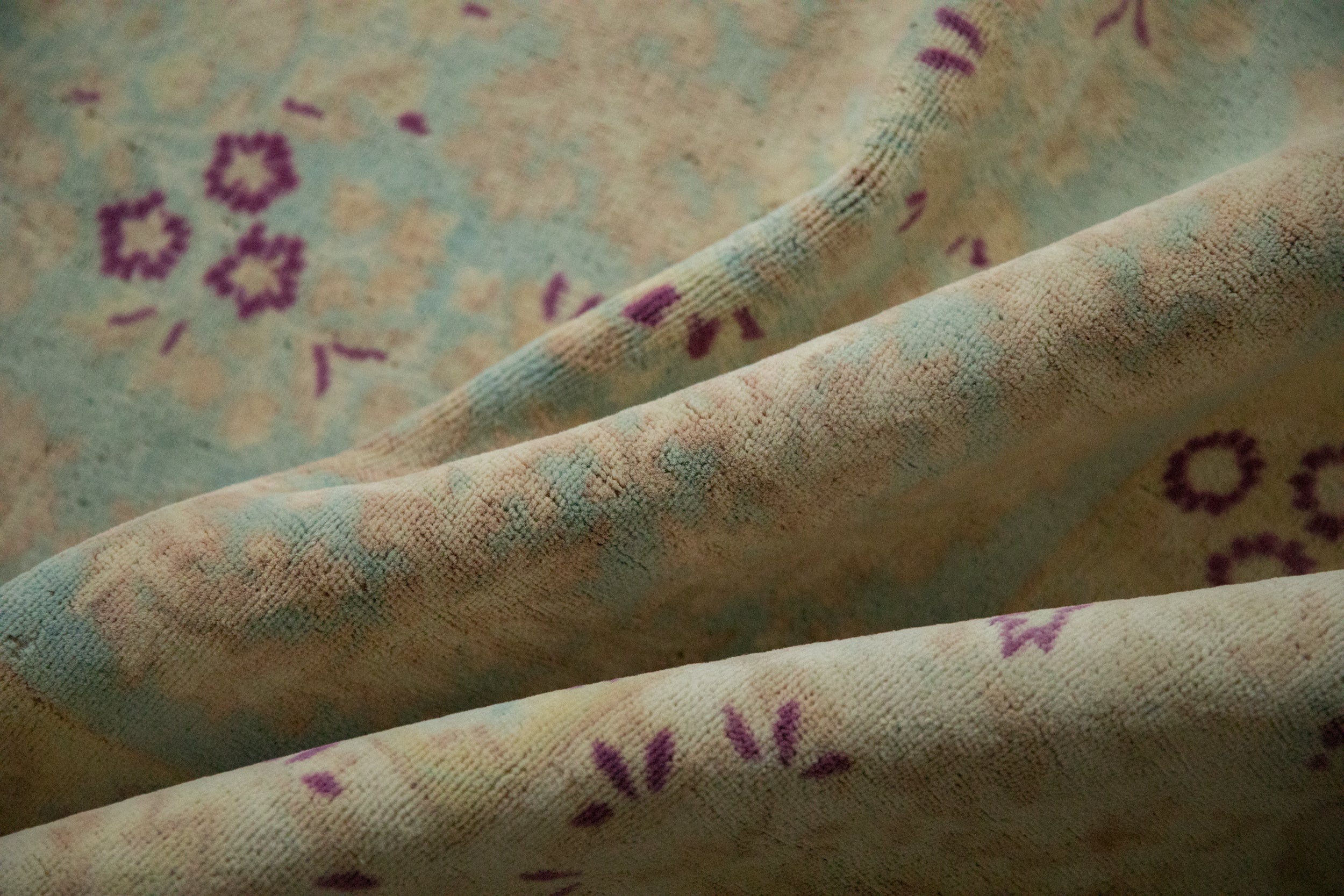 10x14 Vintage Distressed Bulgarian Kerman Design Carpet