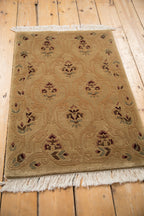 2x3 Vintage Contemporary Indian Savonnerie Design Rug Mat