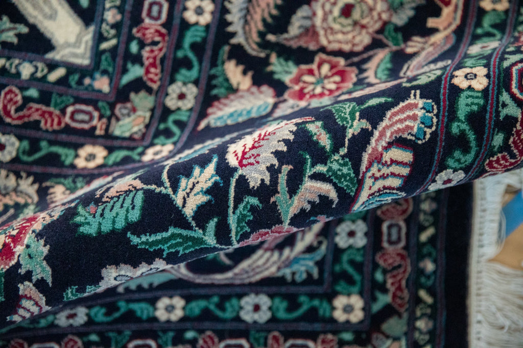 9x11.5 Vintage Pakistani Savonnerie Design Carpet