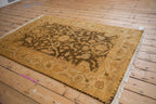 4x6 Vintage Gold Wash Indian Oushak Design Rug