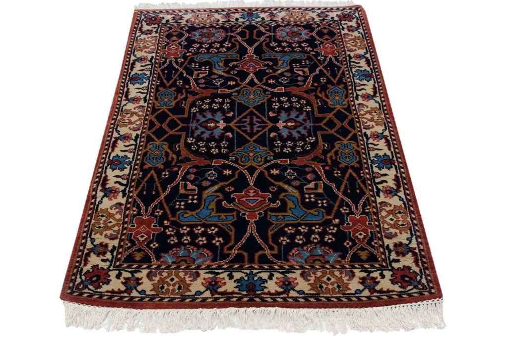 3.5x5.5 Vintage Indian Bijar Design Rug