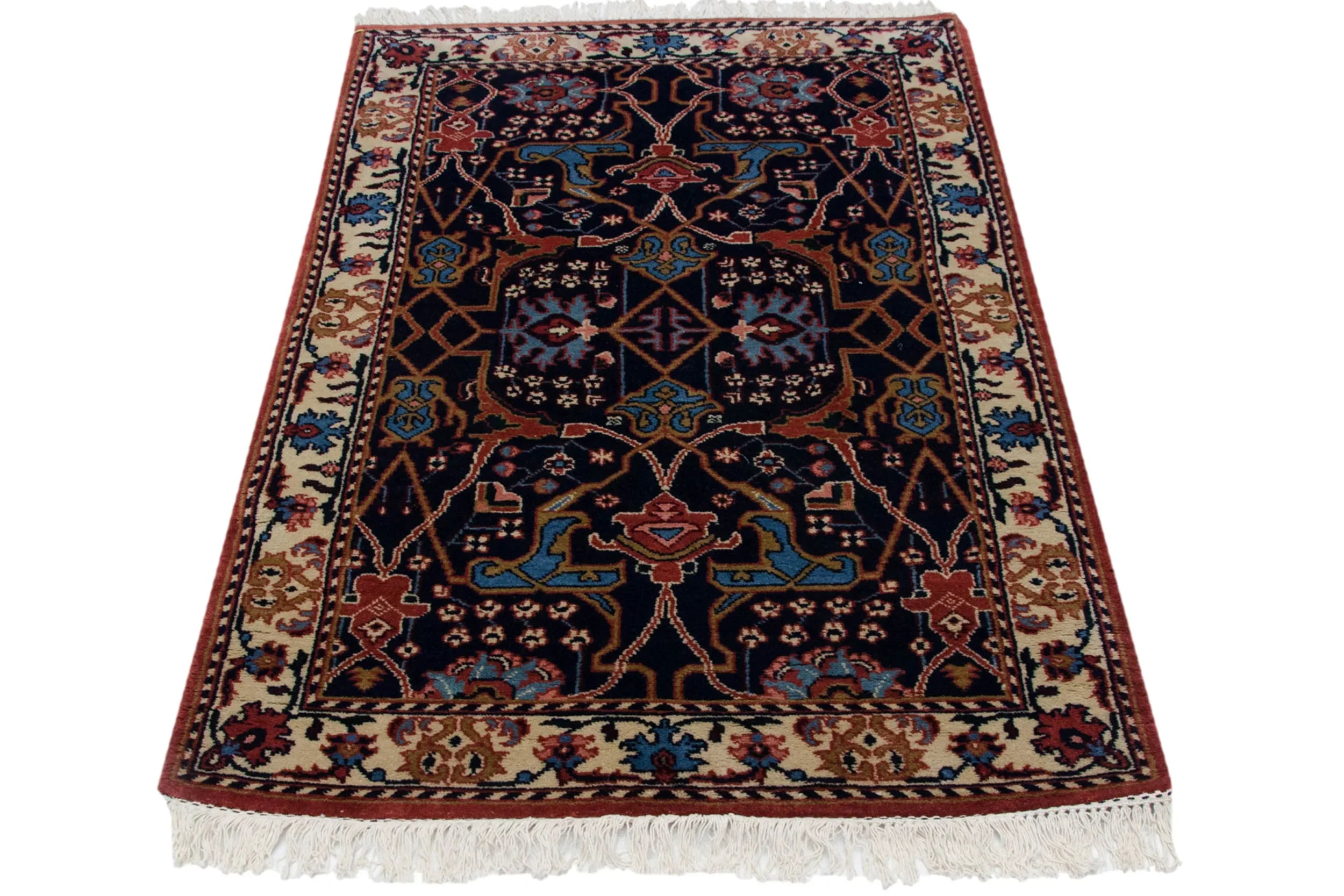 3.5x5.5 Vintage Indian Bijar Design Rug