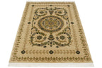4x6 Vintage Indian Savonnerie Design Rug