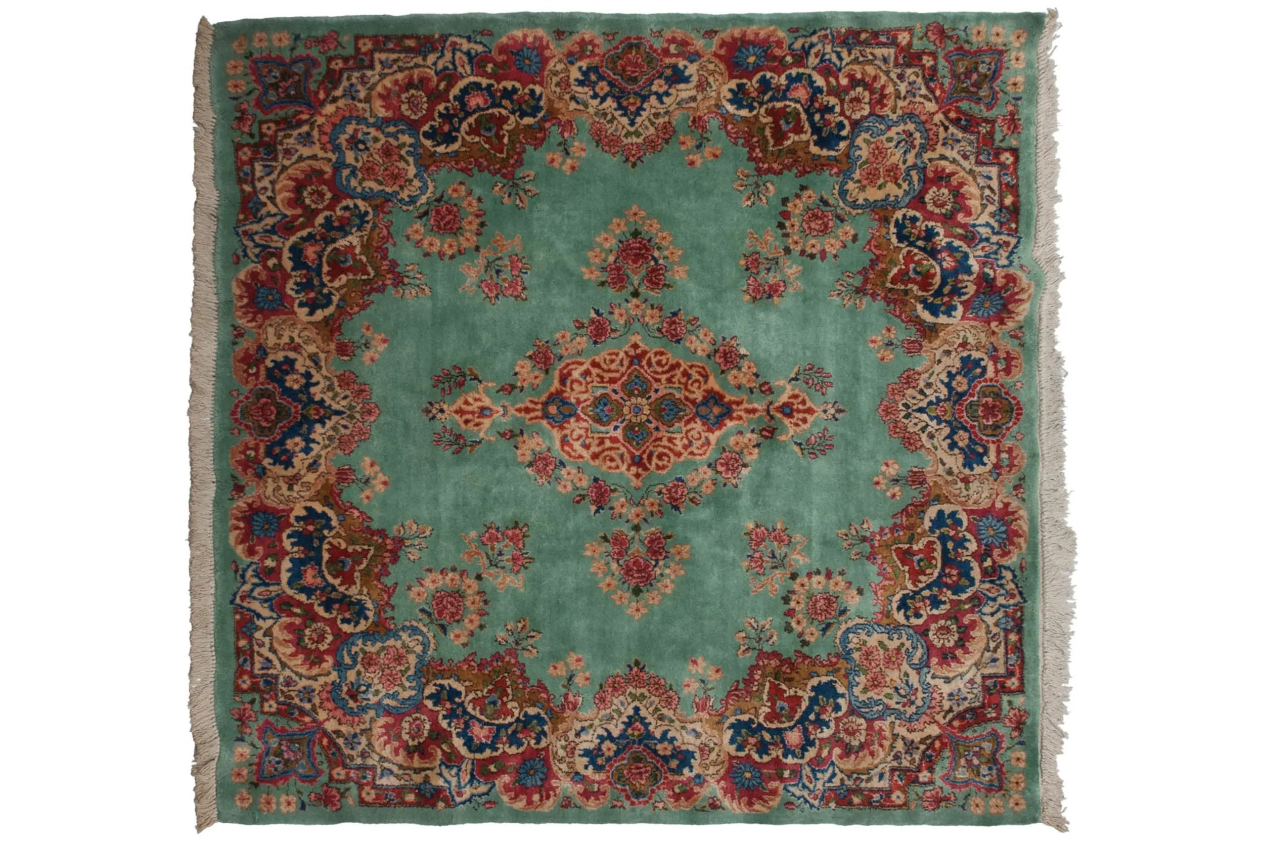 4.5x5 Vintage Kerman Square Rug