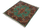 4.5x5 Vintage Kerman Square Rug