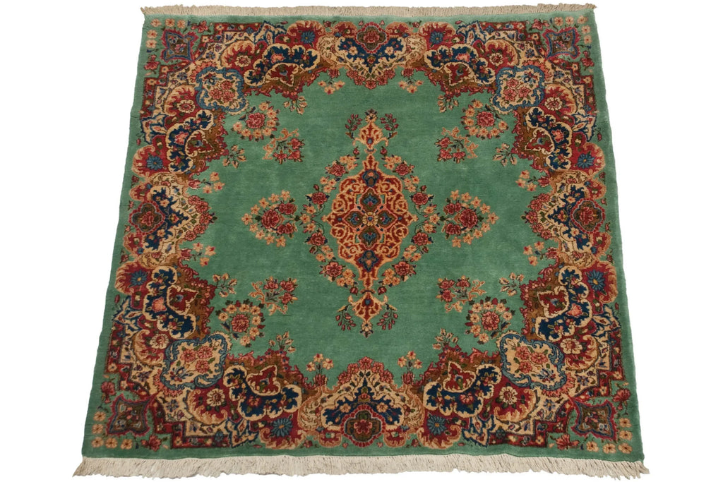 4.5x5 Vintage Kerman Square Rug