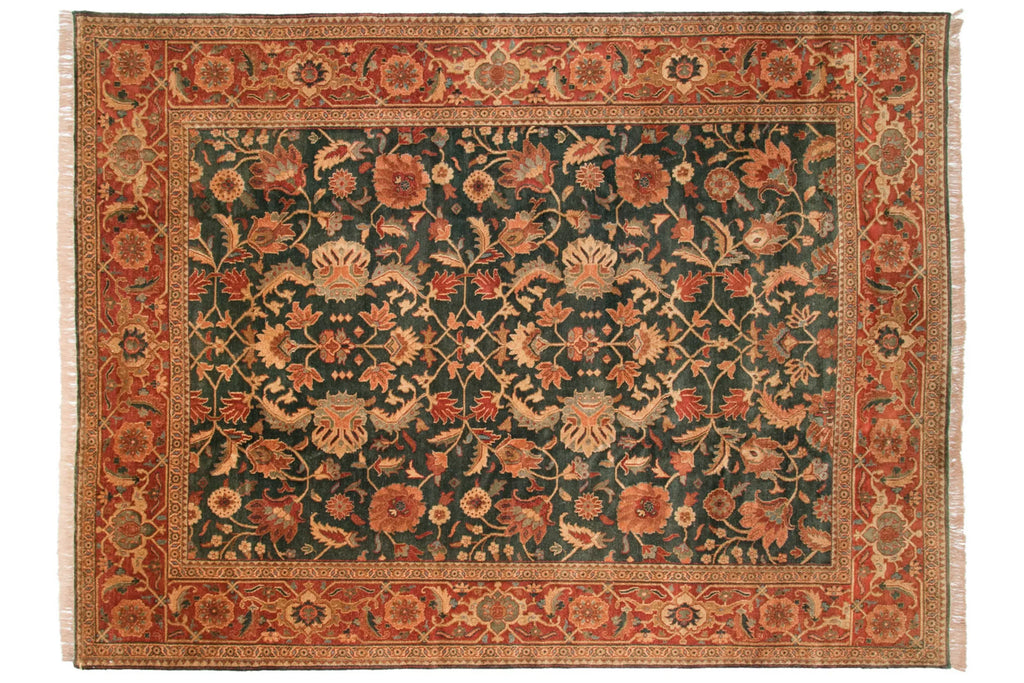 9x11.5 Vintage Indian Serapi Design Carpet