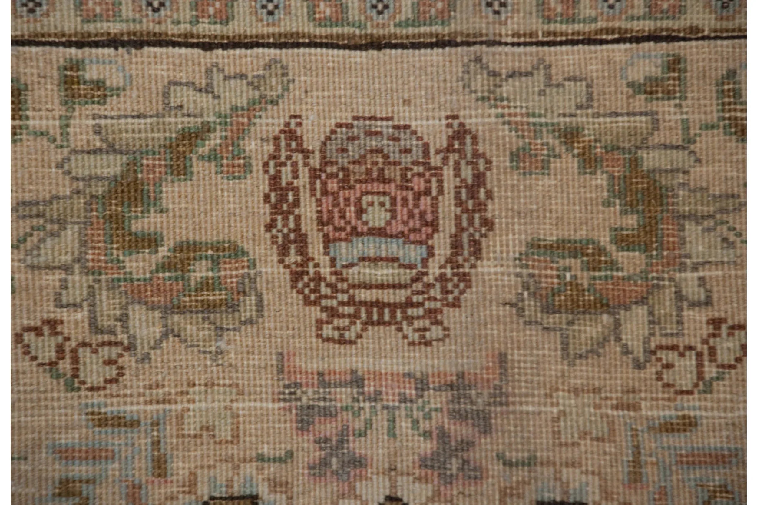 12x17.5 Vintage Tabriz Carpet