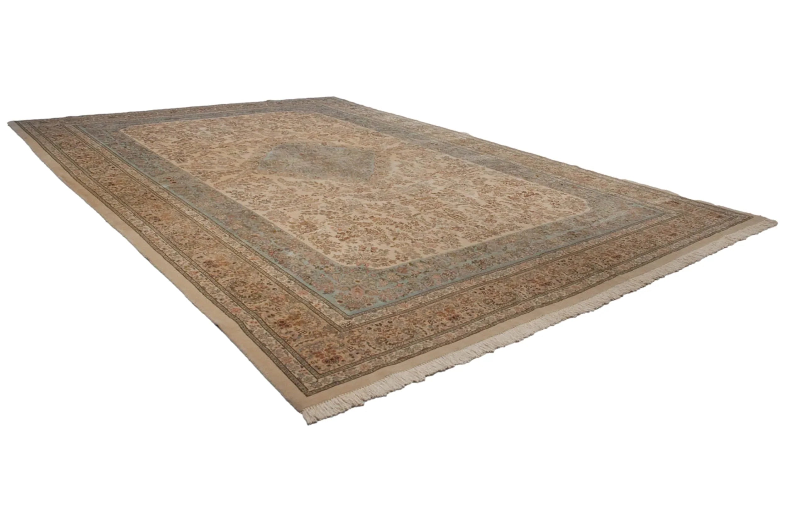 12x17.5 Vintage Tabriz Carpet