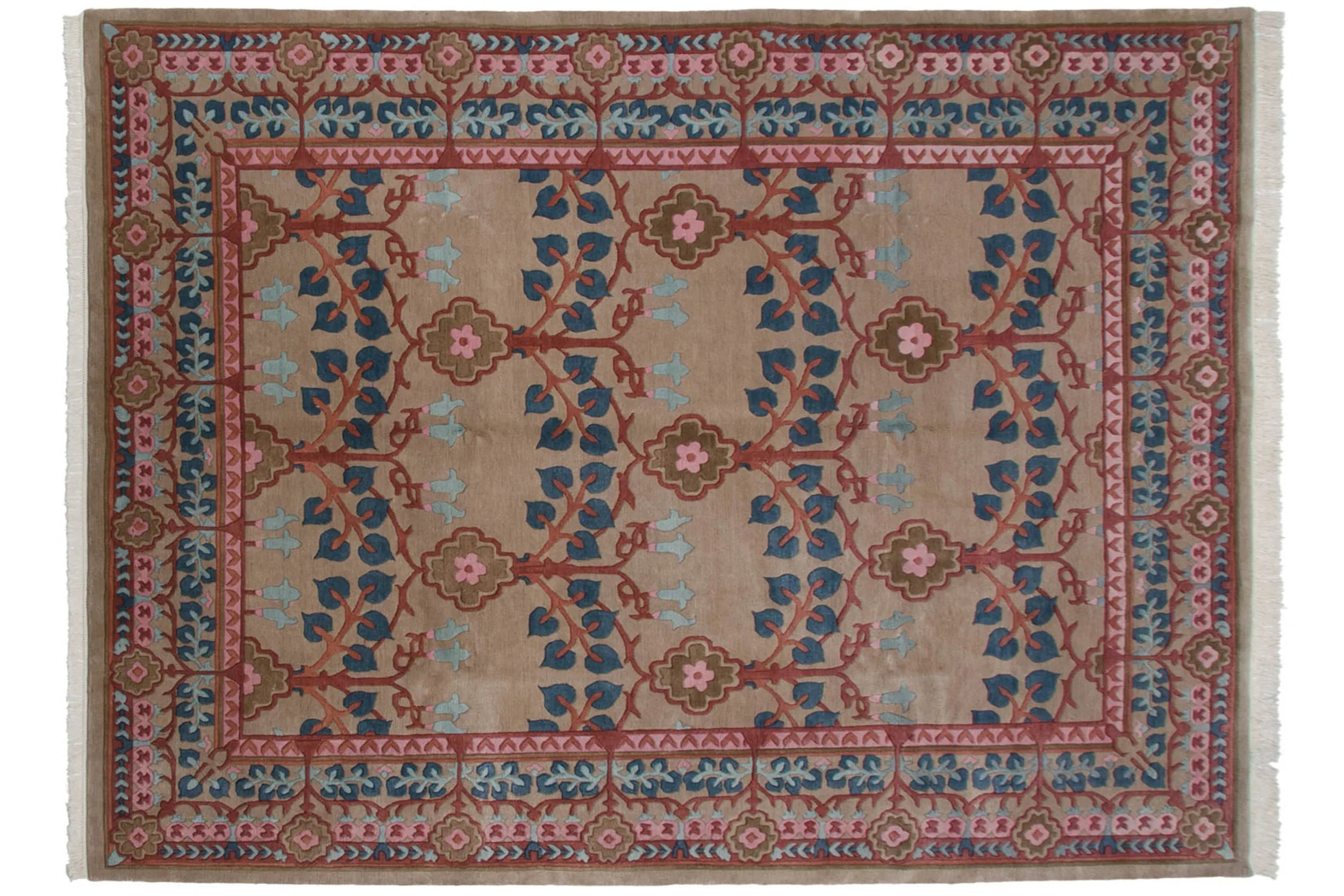 8.5x12 Vintage Indian Arts And Crafts Design Carpet