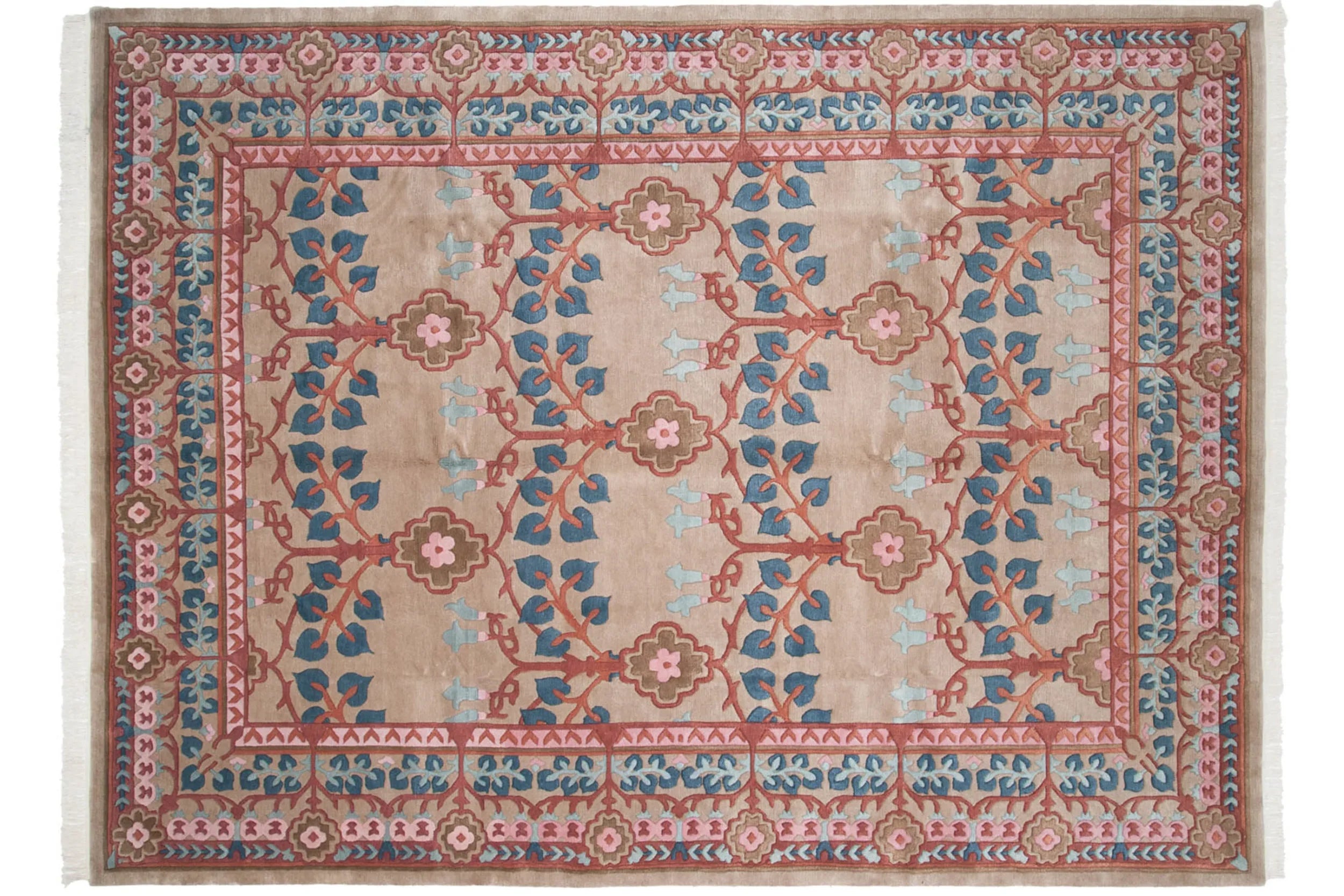 8.5x12 Vintage Indian Arts And Crafts Design Carpet