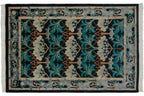 6x9 Vintage Indian William Morris Design Carpet