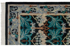 6x9 Vintage Indian William Morris Design Carpet