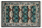 6x9 Vintage Indian William Morris Design Carpet